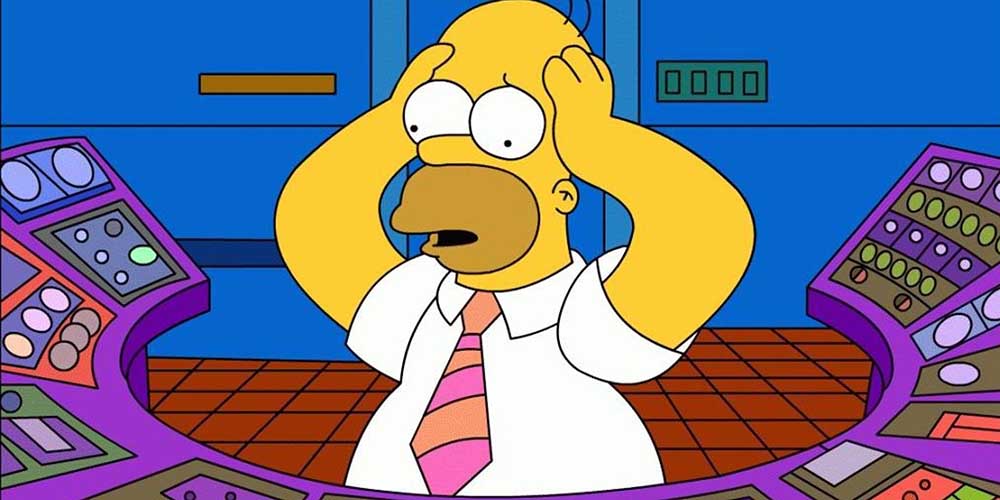 Homer lavoro centrale nucleare I Simpson