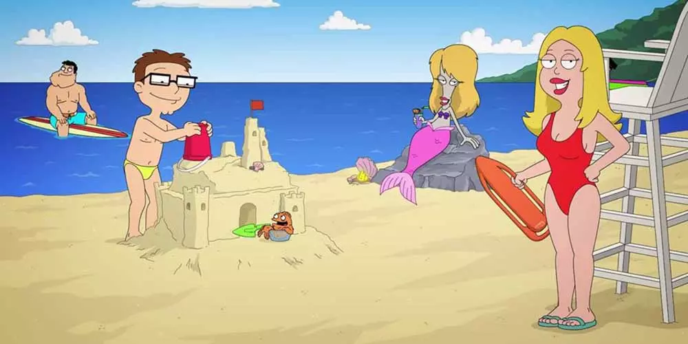 Americand Dad spiaggia